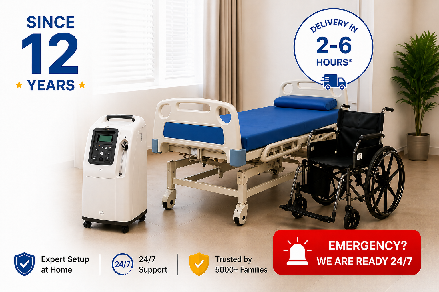 Uno Supply Medical Equipment on rental